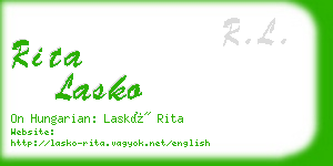 rita lasko business card